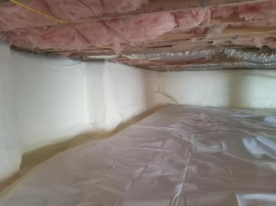 Crawl space encapsulation with closed-cell spray foam for Roof Leak Repair in Joshua